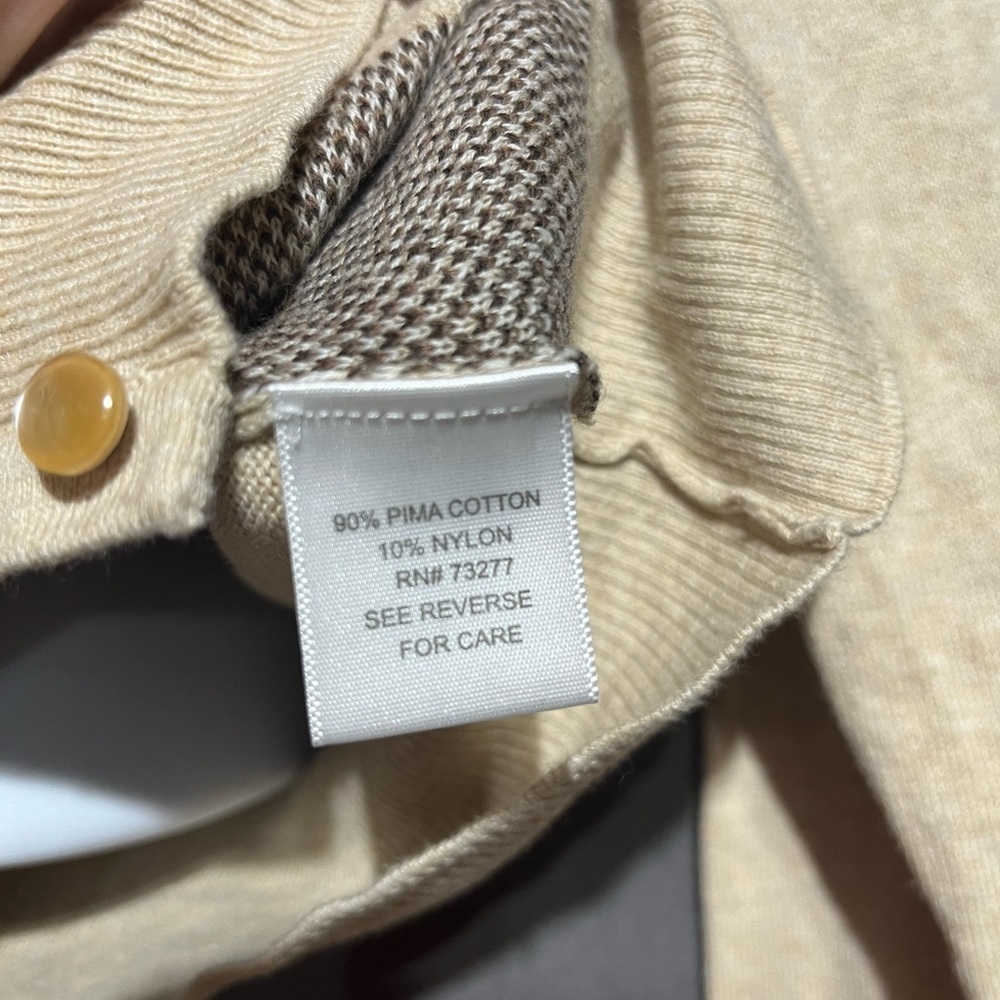 🦋Croft & Barrow cardigan trendy preppy neutral Size Medium - Picture 2 of 4